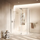 Modular Chrome Glass Deflector Panel 300mm
