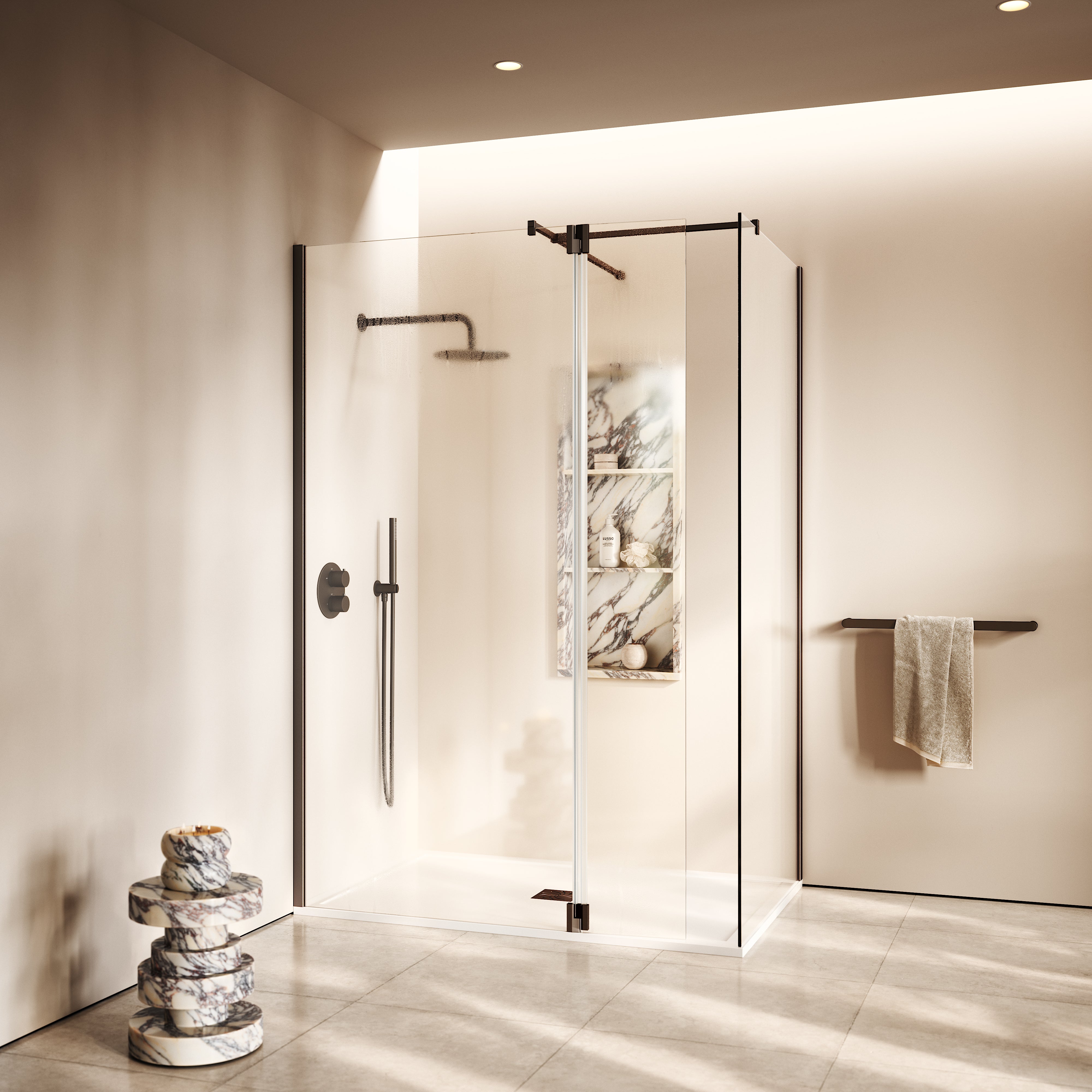 Modular Deep Bronze Glass Deflector Panel 300mm - LUSSO