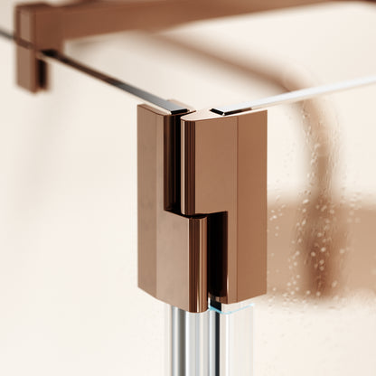 Modular Rose Gold Glass Deflector Panel 300mm