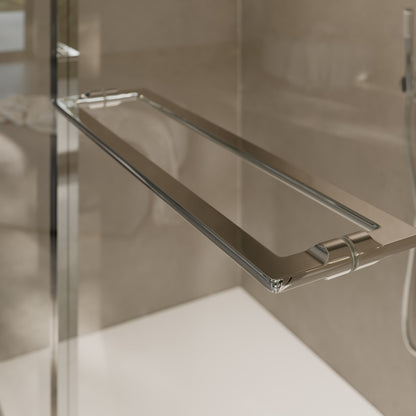 Nouveau Chrome Hinged Shower Door & Screen (All Sizes)