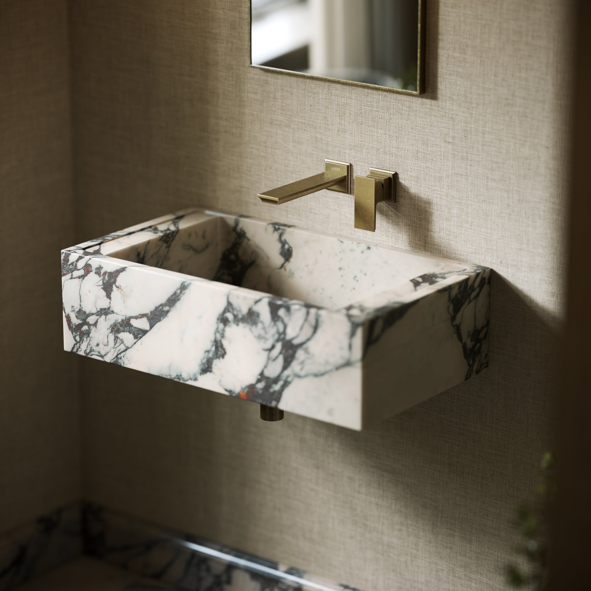 Patino Calacatta Viola Marble Wall Hung Basin 700mm