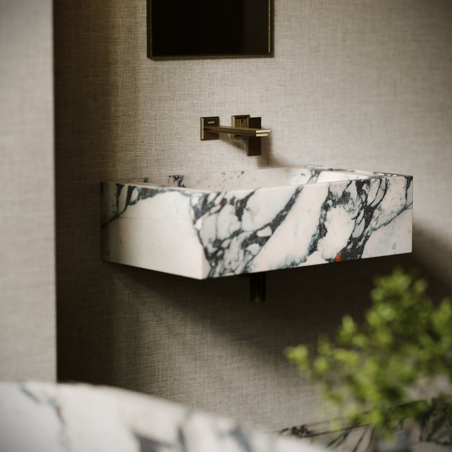 Patino Calacatta Viola Marble Wall Hung Basin 700mm