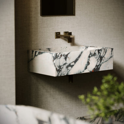 Patino Calacatta Viola Marble Wall Hung Basin 700mm