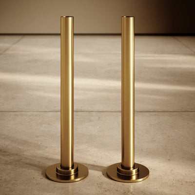 Brushed Gold Radiator Pipe Extension Kit 180mm