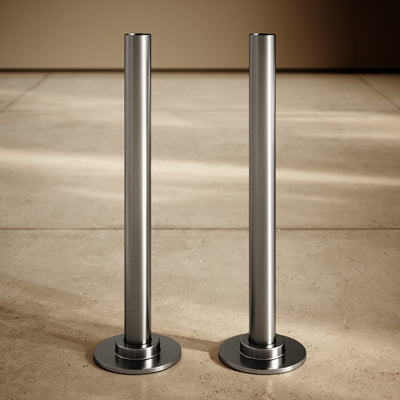 Brushed Stainless Radiator Pipe Extension Kit 180mm