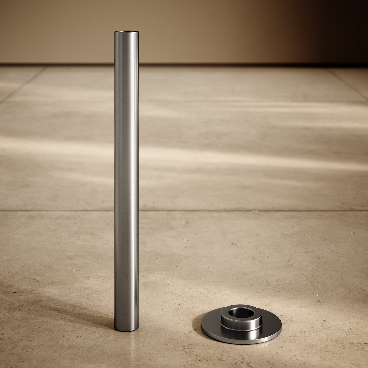 Brushed Stainless Radiator Pipe Extension Kit 180mm