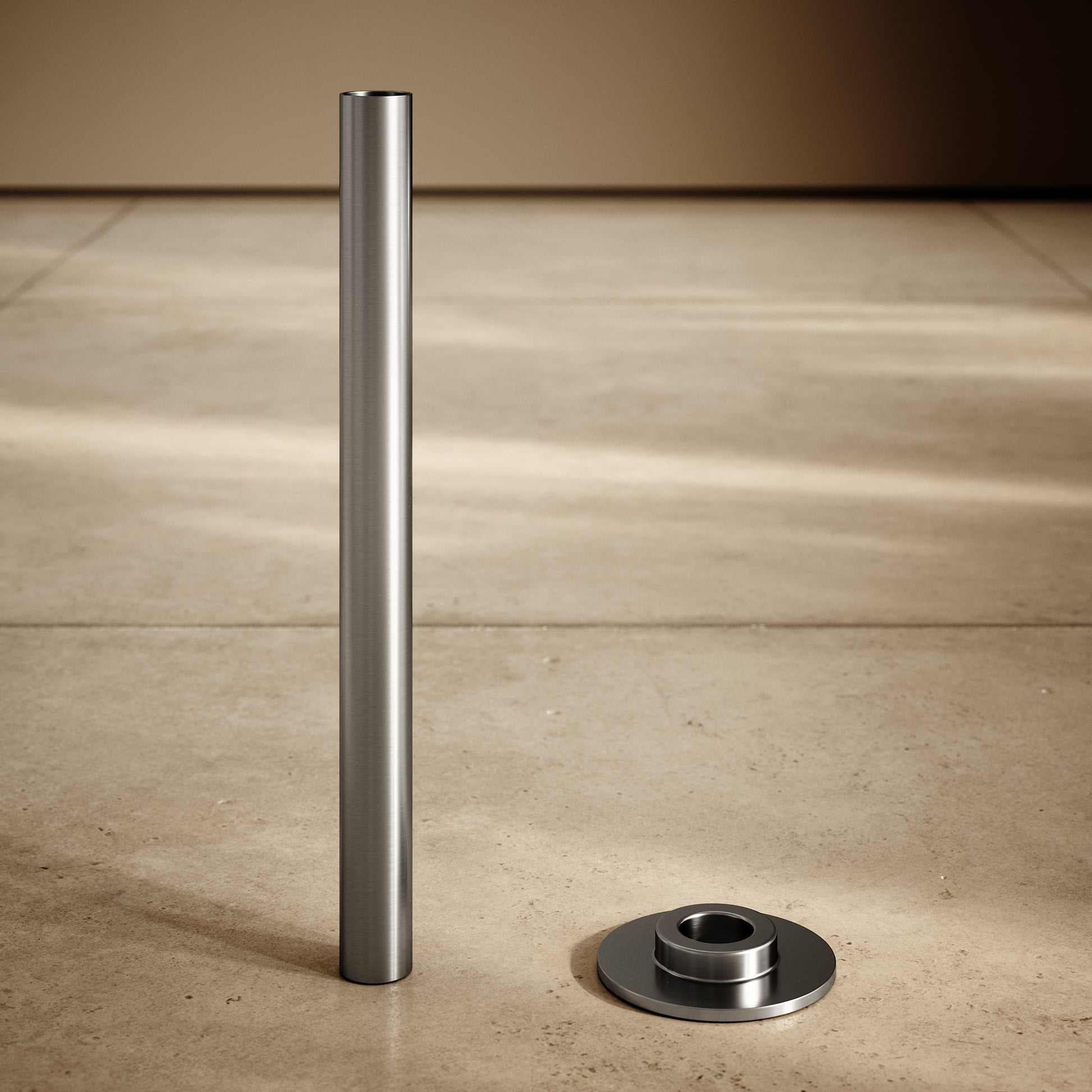 Brushed Stainless Radiator Pipe Extension Kit 180mm