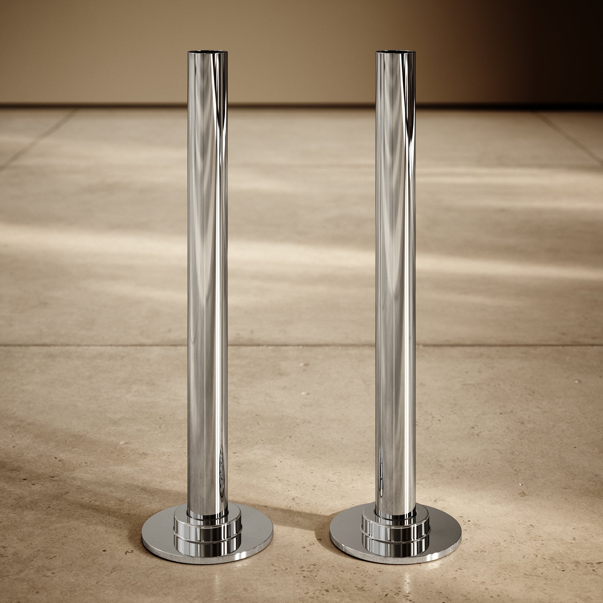 Chrome Radiator Pipe Extension Kit 180mm