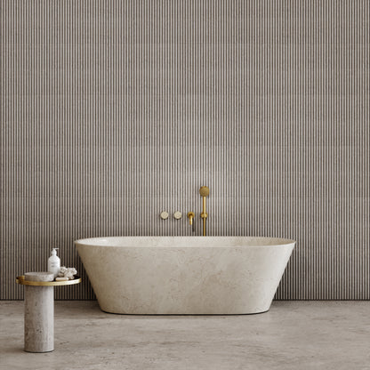Porto Wall Mounted Bath Filler (Brushed Gold & Crema Marfil Marble)