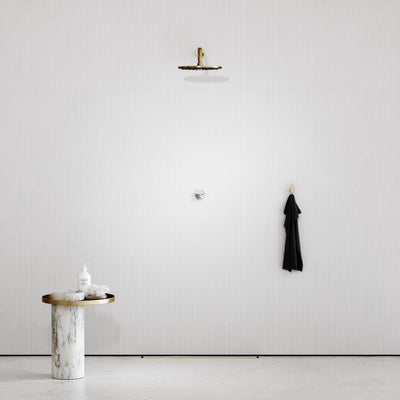 Porto Shower System (Brushed Gold & Arabescato Marble)