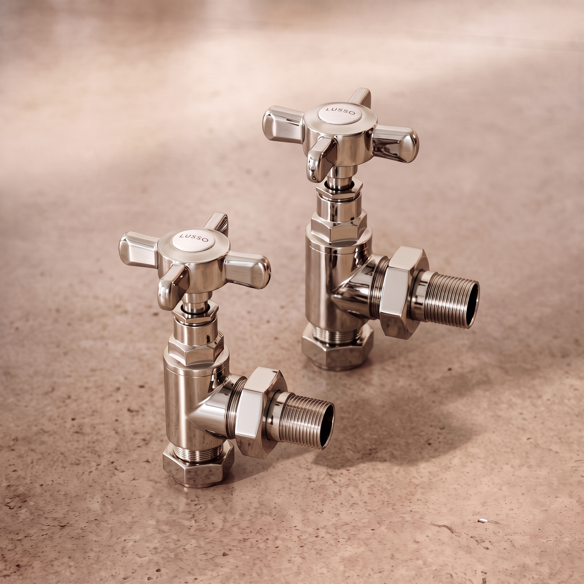 Mulberry Polished Nickel Angled Radiator Valves (Pair)