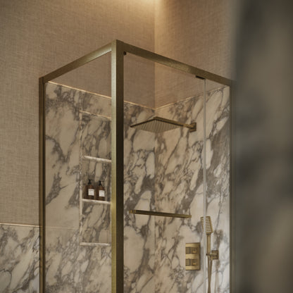 Reve Sidesway Aged Bronze Shower Enclosure 1000 x 800mm