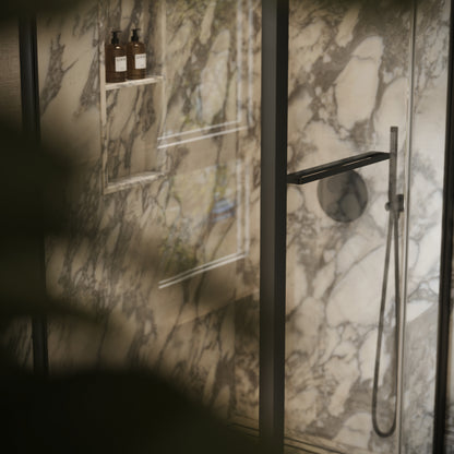 Reve Sidesway Matte Black Shower Enclosure 1000 x 800mm