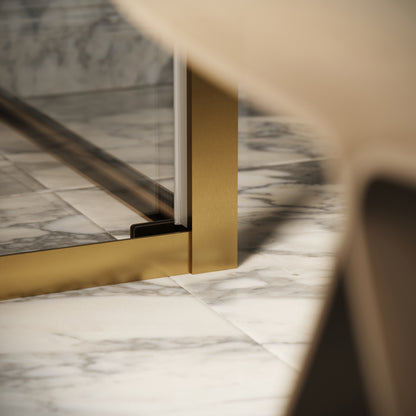 Reve Sidesway Brushed Gold Shower Enclosure 1000 x 800mm