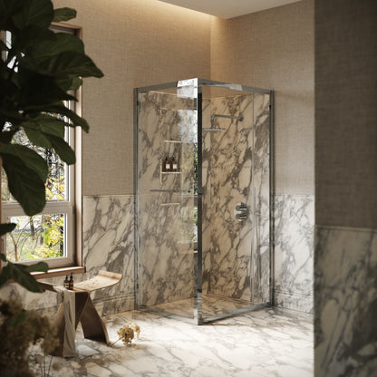 Reve Sidesway Chrome Shower Enclosure 1000 x 800mm
