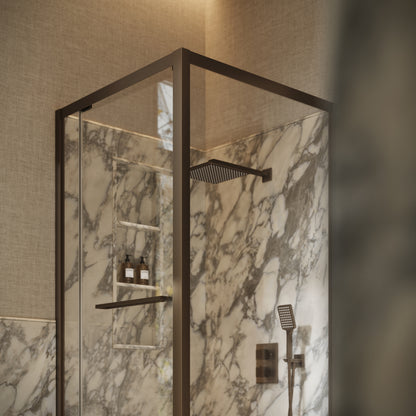 Reve Sidesway Brushed Bronze Shower Enclosure 900mm