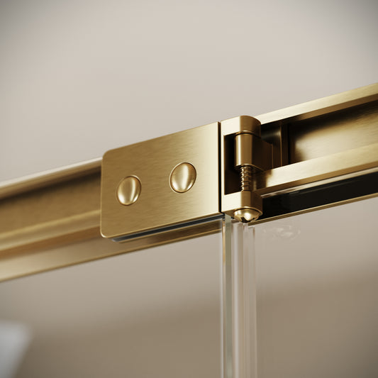 Reve Sidesway Brushed Gold Shower Enclosure 900mm
