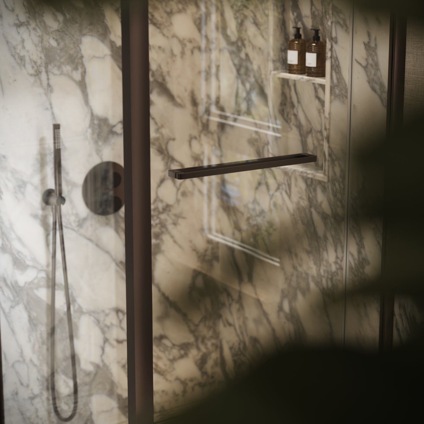 Reve Sidesway Deep Bronze Shower Screen 900mm