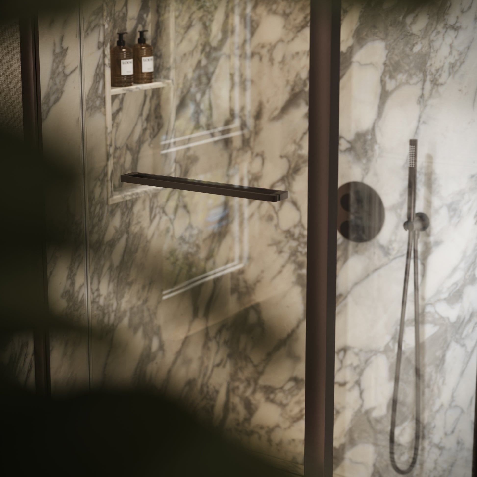 Reve Sidesway Deep Bronze Shower Screen 900mm