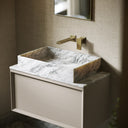 Sasso Carrara Marble Countertop Basin 600mm