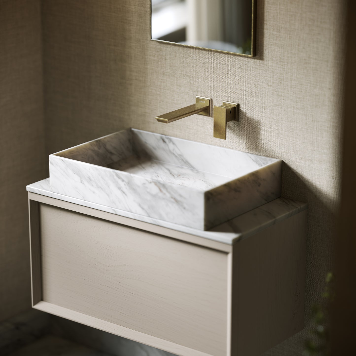 Sasso Volakas Marble Countertop Basin 600mm
