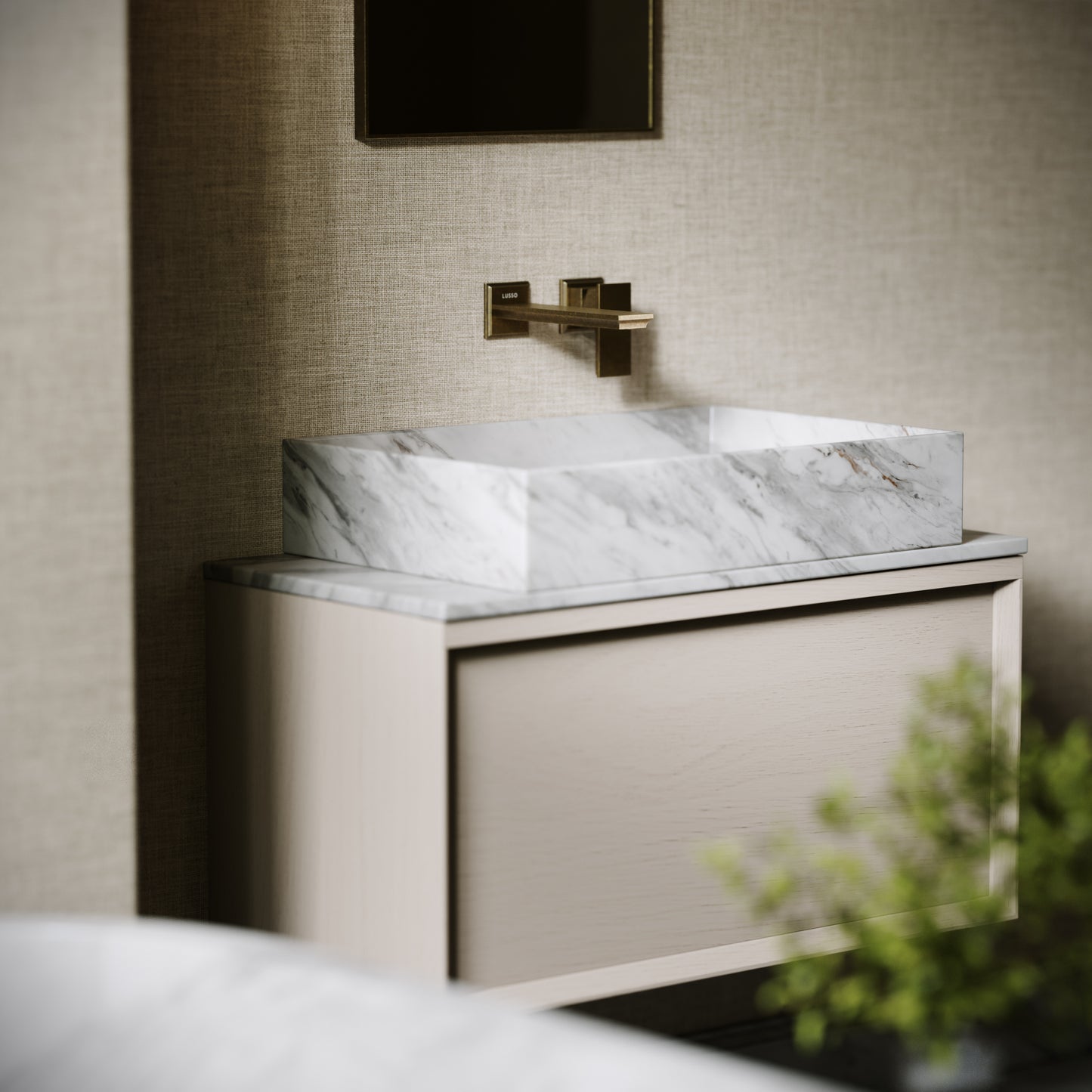 Sasso Volakas Marble Countertop Basin 600mm