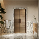 Scanalato Aged Bronze Double Fluted Shower Door - All Sizes