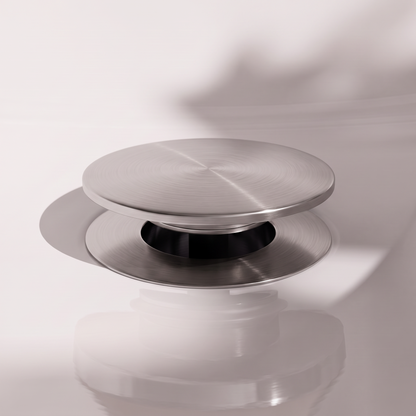 Luxe Brushed Stainless Slotted Click Clack Basin Waste