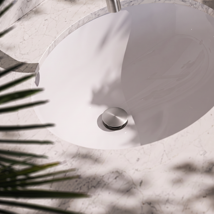 Luxe Brushed Stainless Slotted Click Clack Basin Waste