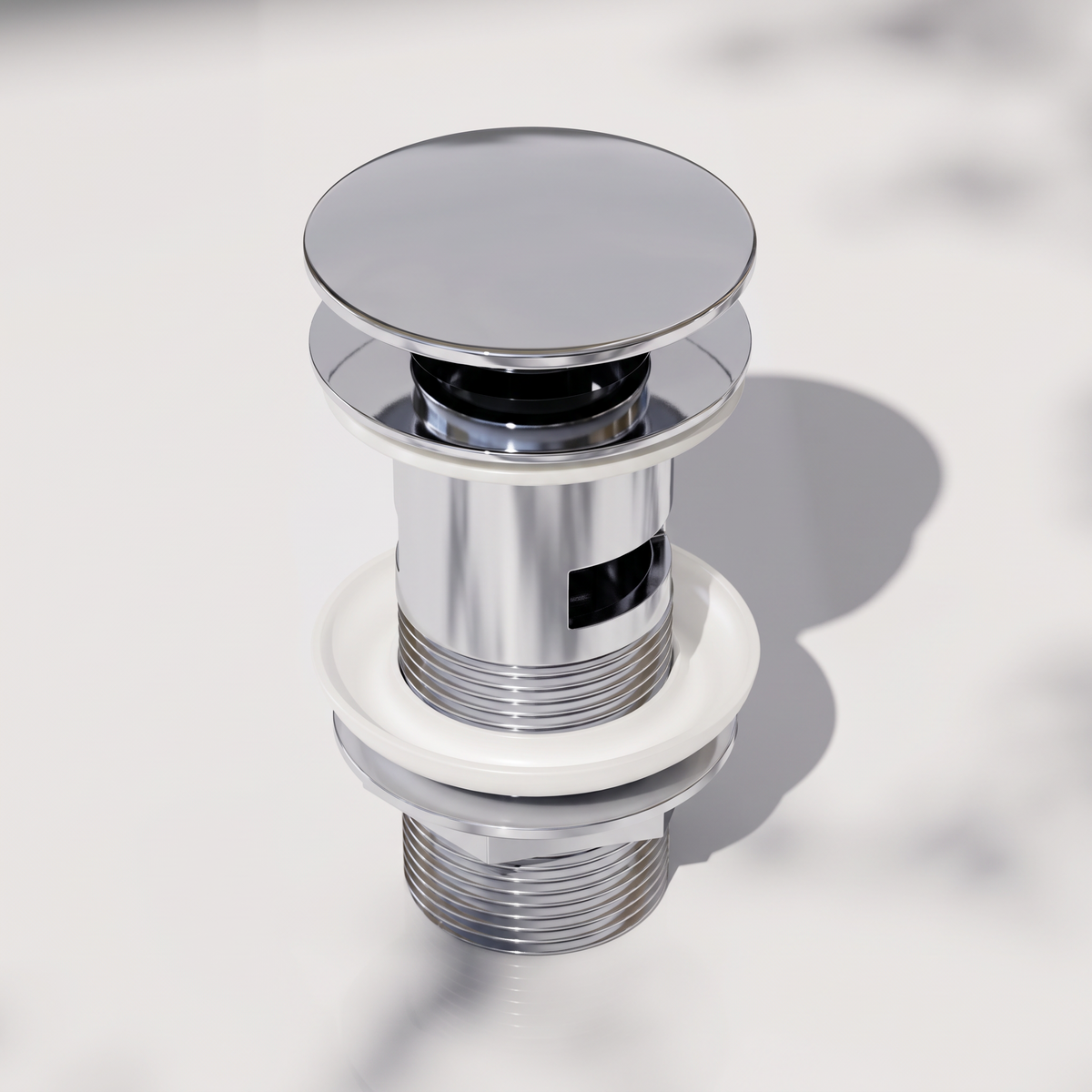 Luxe Chrome Slotted Click Clack Basin Waste