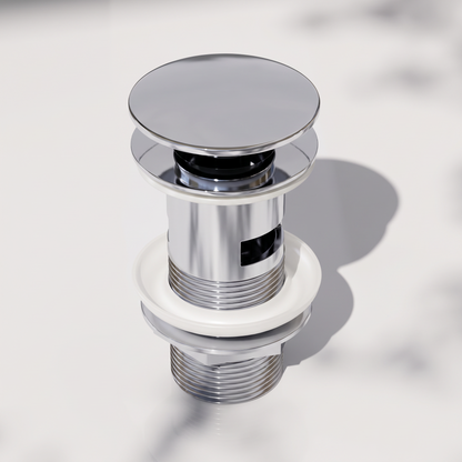Luxe Chrome Slotted Click Clack Basin Waste