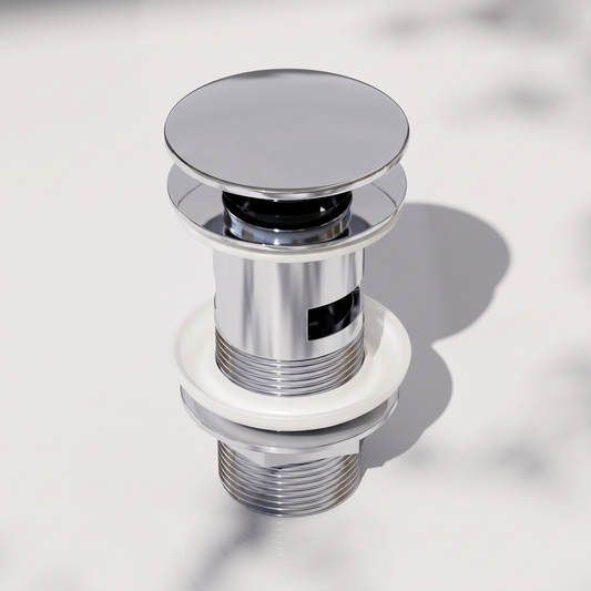 Luxe Chrome Slotted Click Clack Basin Waste