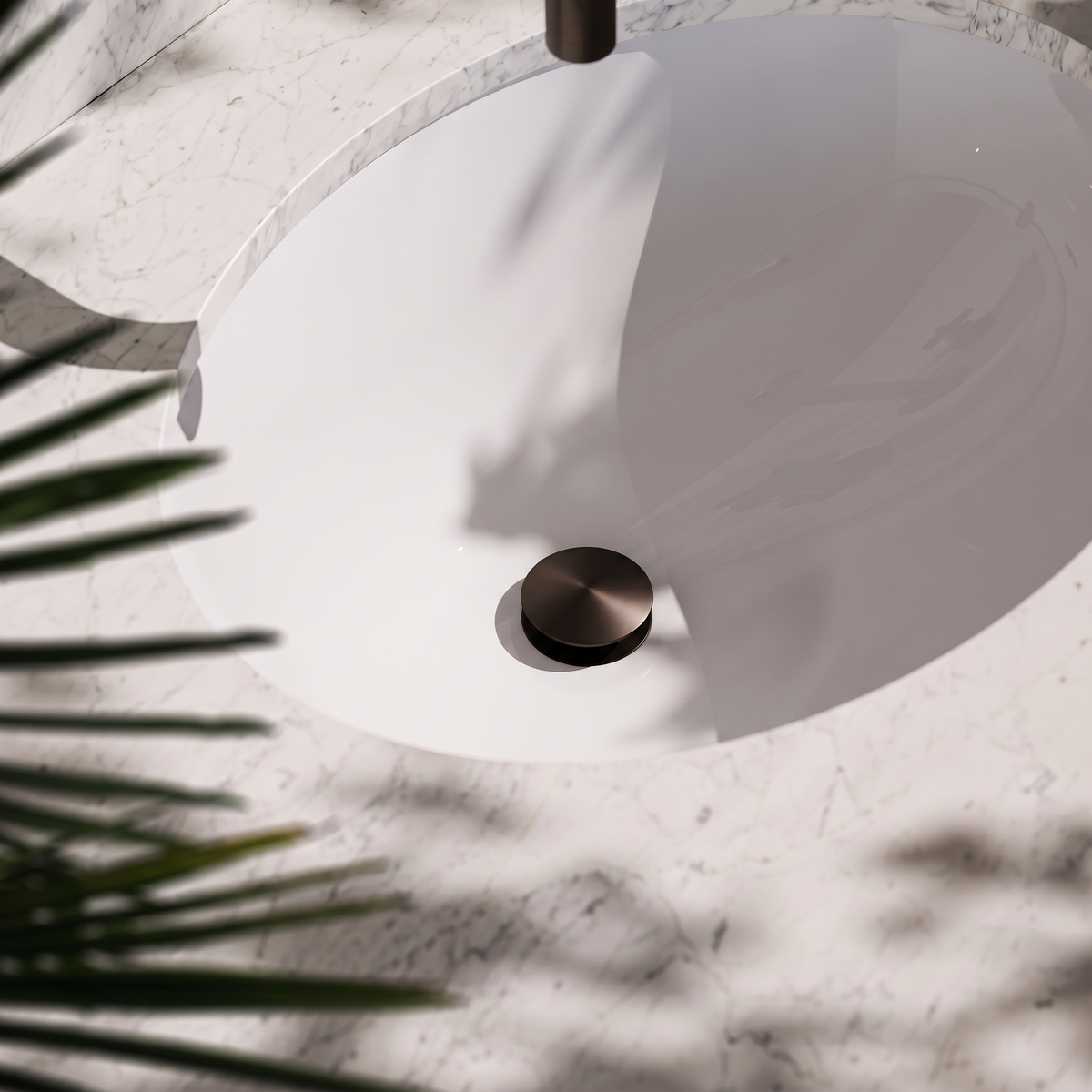 Luxe Deep Bronze Slotted Click Clack Basin Waste
