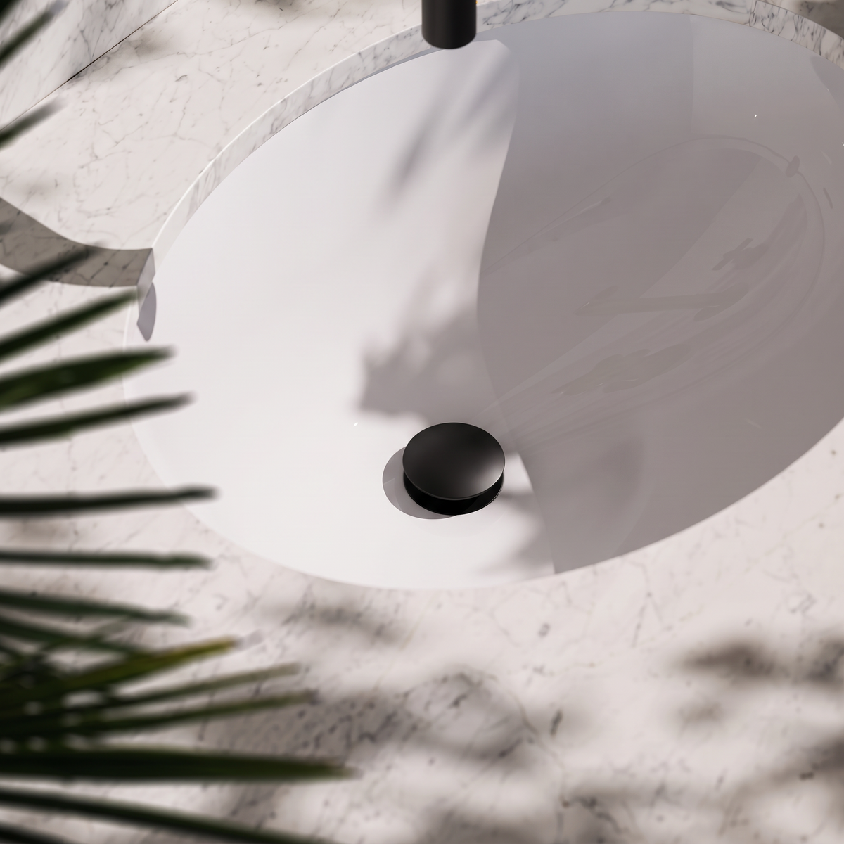 Luxe Matte Black Slotted Click Clack Basin Waste