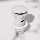 Luxe Matte White Slotted Click Clack Basin Waste