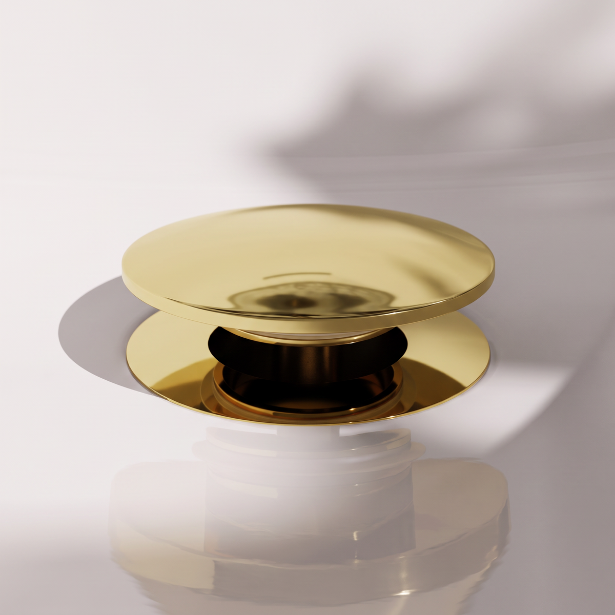 Luxe Polished Brass Slotted Click Clack Basin Waste