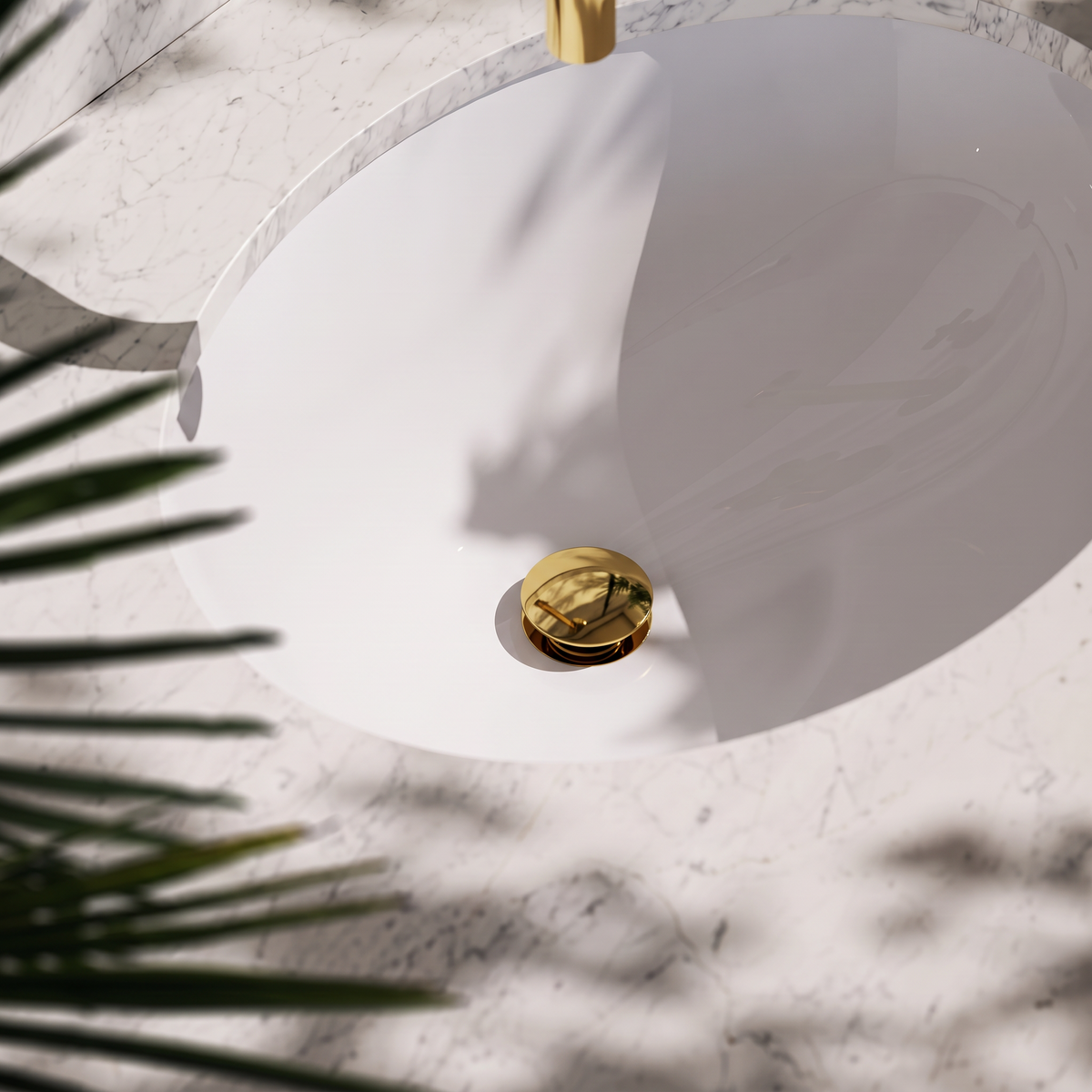 Luxe Polished Brass Slotted Click Clack Basin Waste