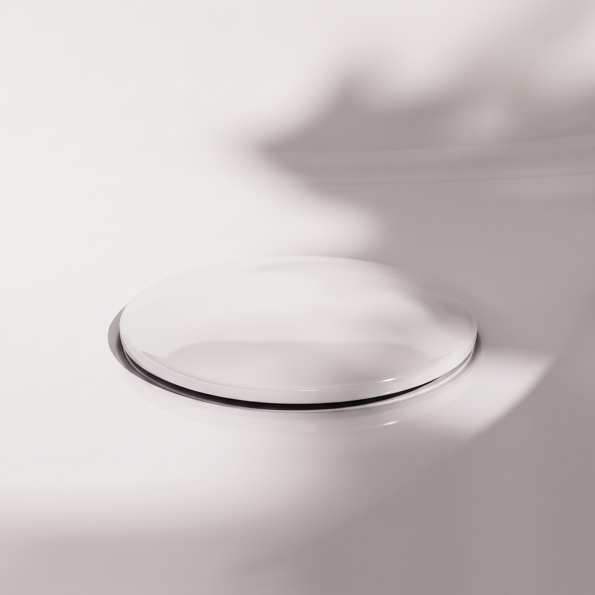 Luxe Polished White Slotted Click Clack Basin Waste