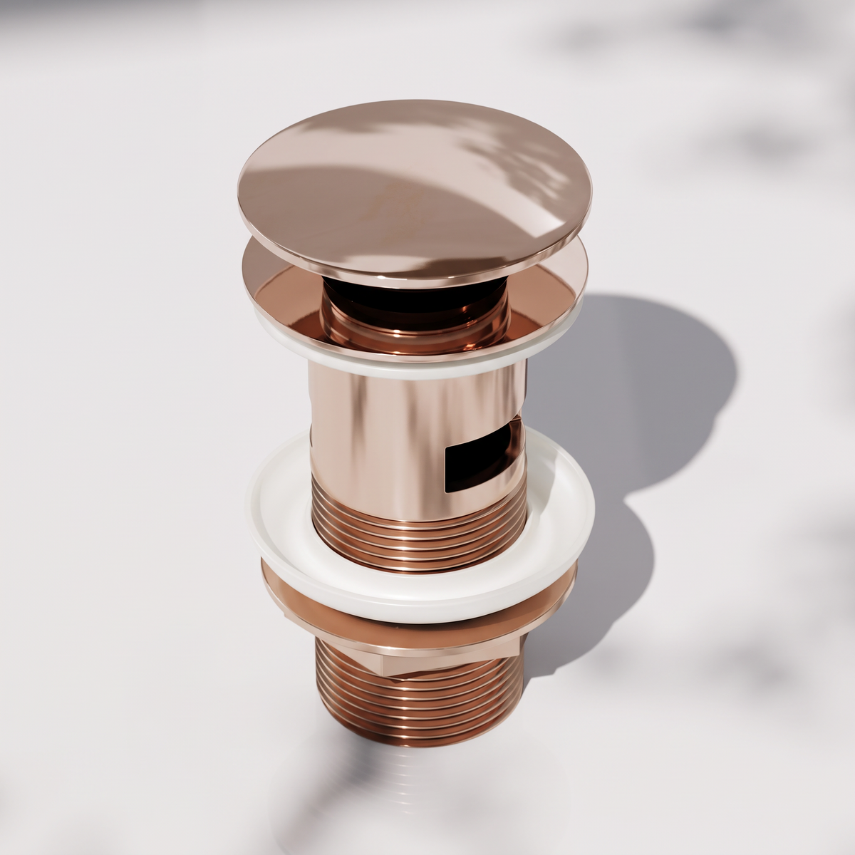 Luxe Rose Gold Slotted Click Clack Basin Waste