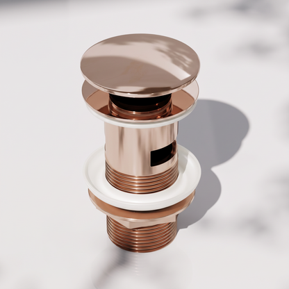 Luxe Rose Gold Slotted Click Clack Basin Waste