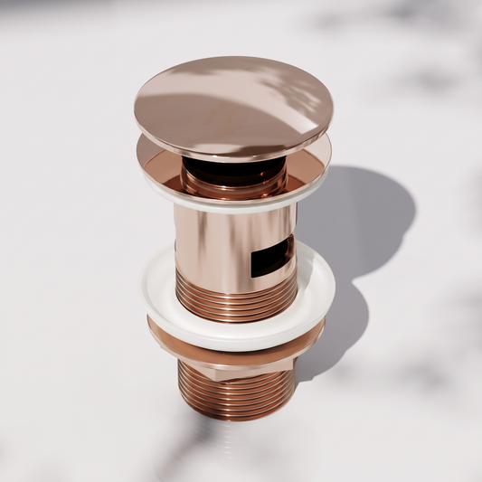 Luxe Rose Gold Slotted Click Clack Basin Waste