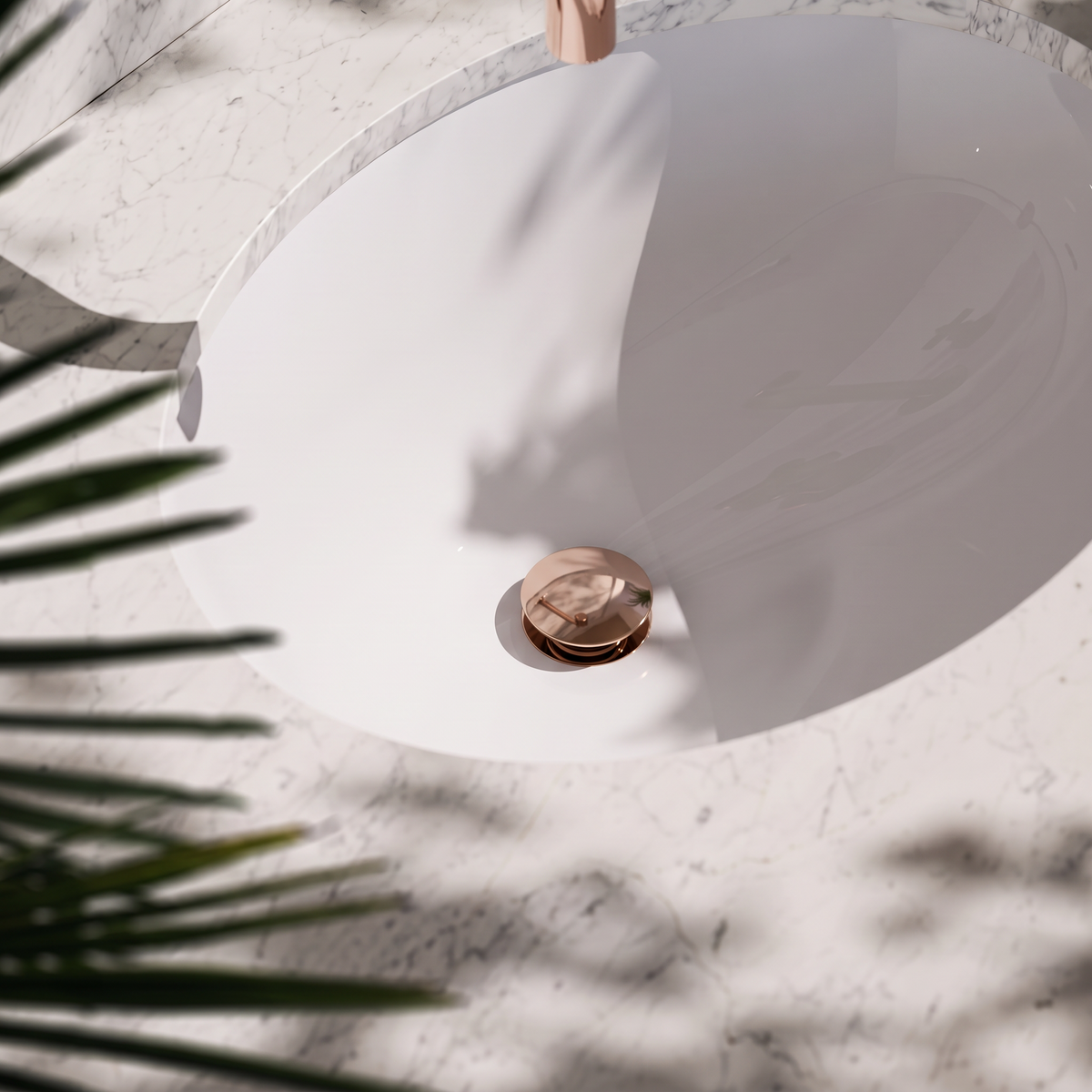 Luxe Rose Gold Slotted Click Clack Basin Waste