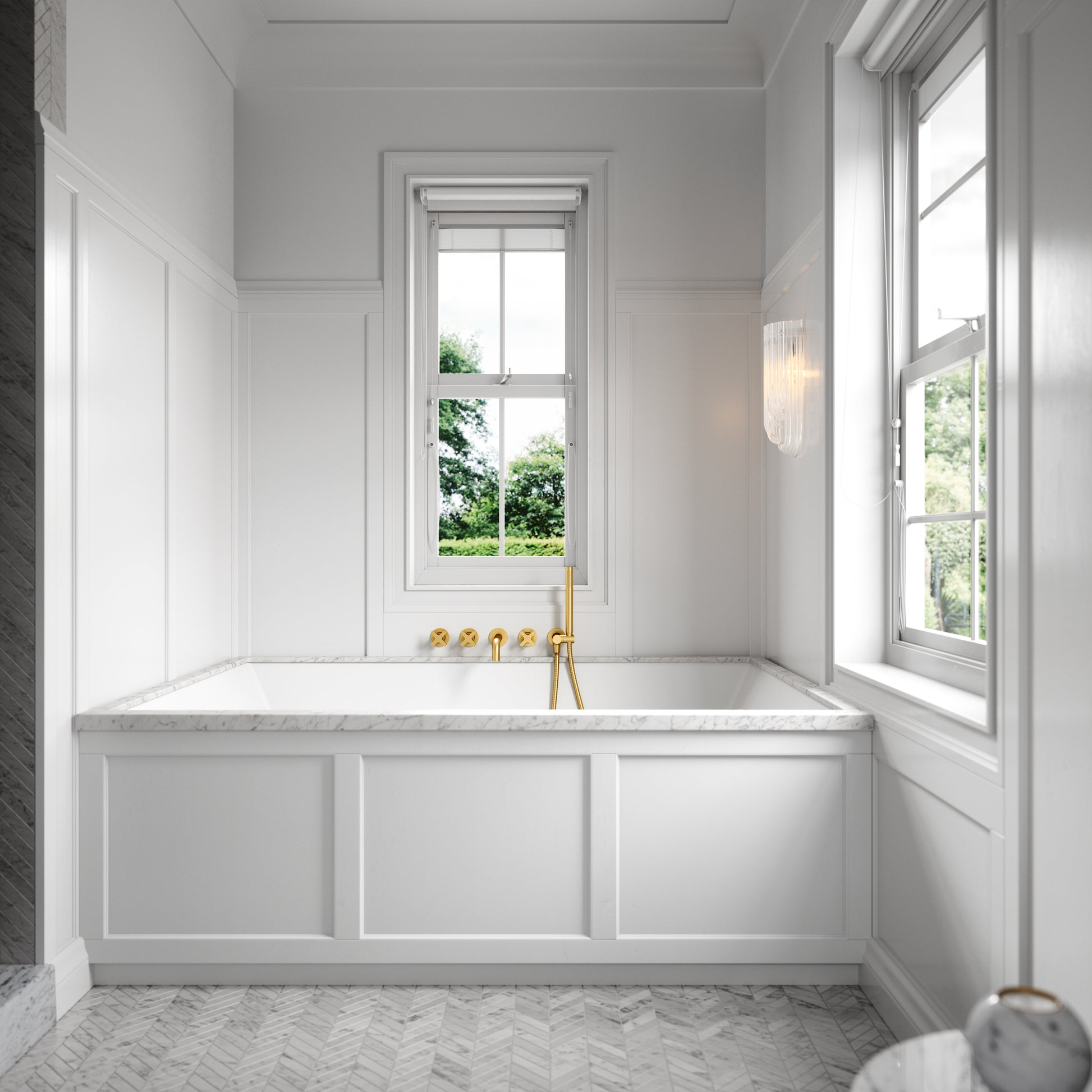 Lusso Light Sorrento Double Inset Bath 1700mm