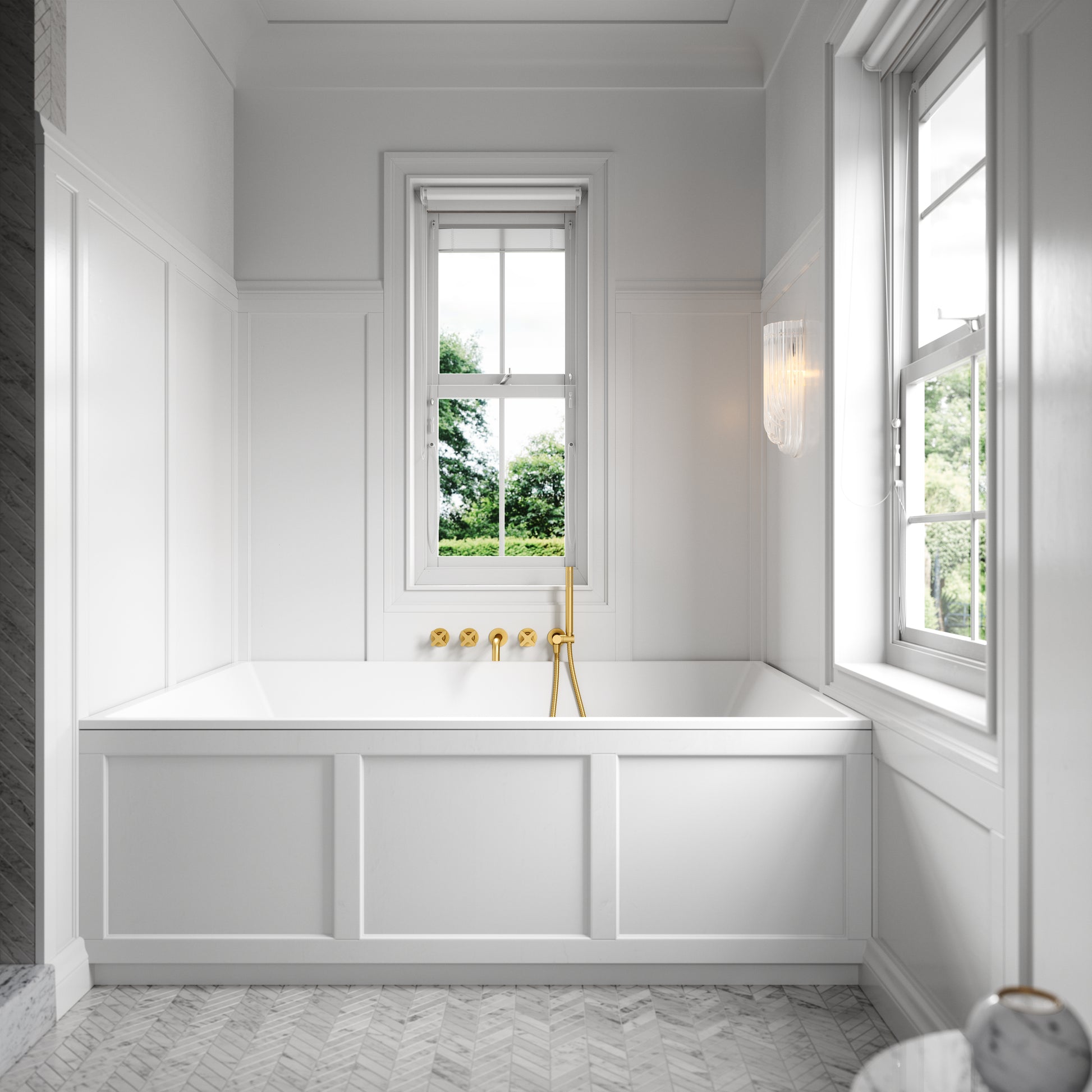 Lusso Light Sorrento Double Inset Bath 1700mm