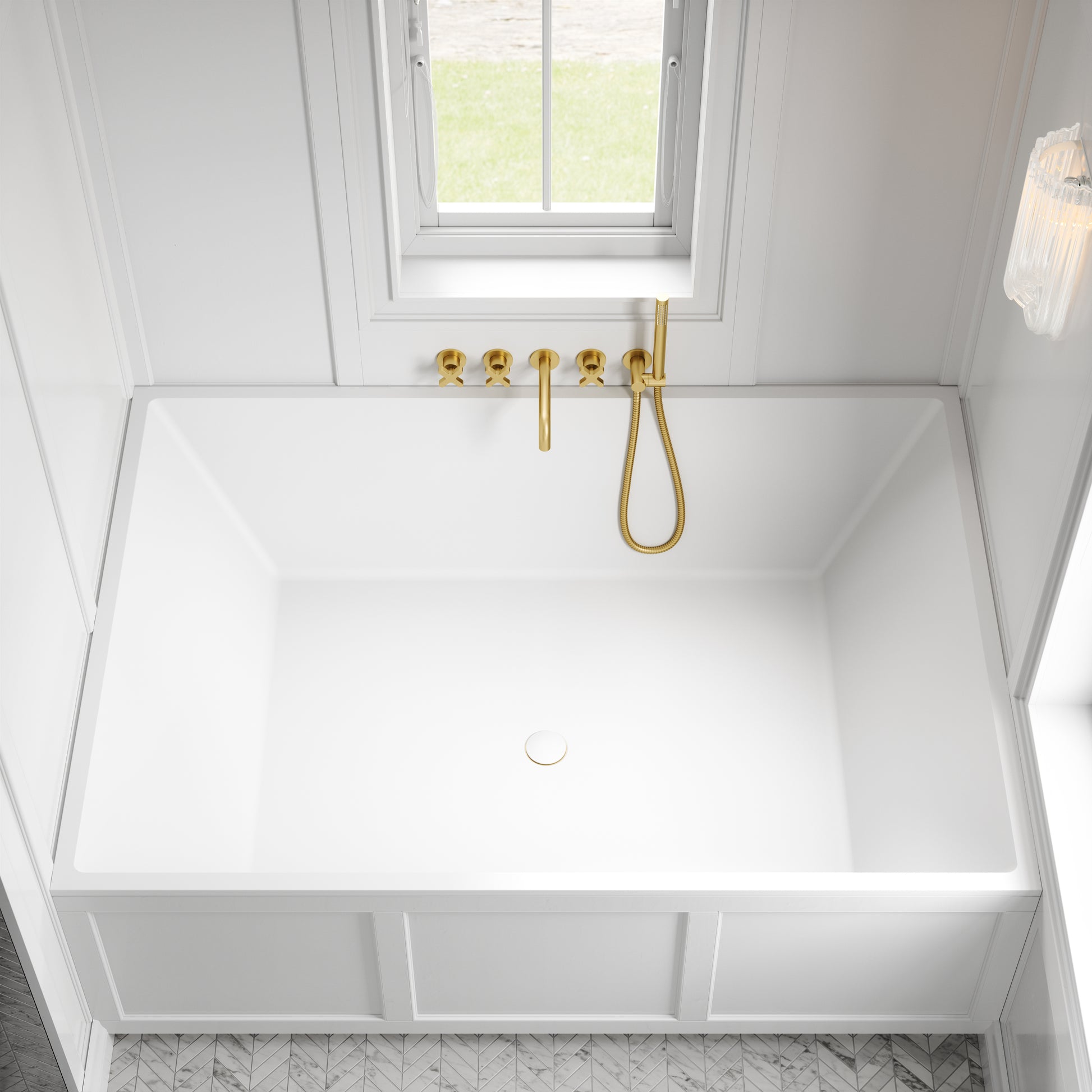 Lusso Light Sorrento Double Inset Bath 1700mm