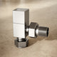 Brushed Stainless Square Angled Radiator Valves