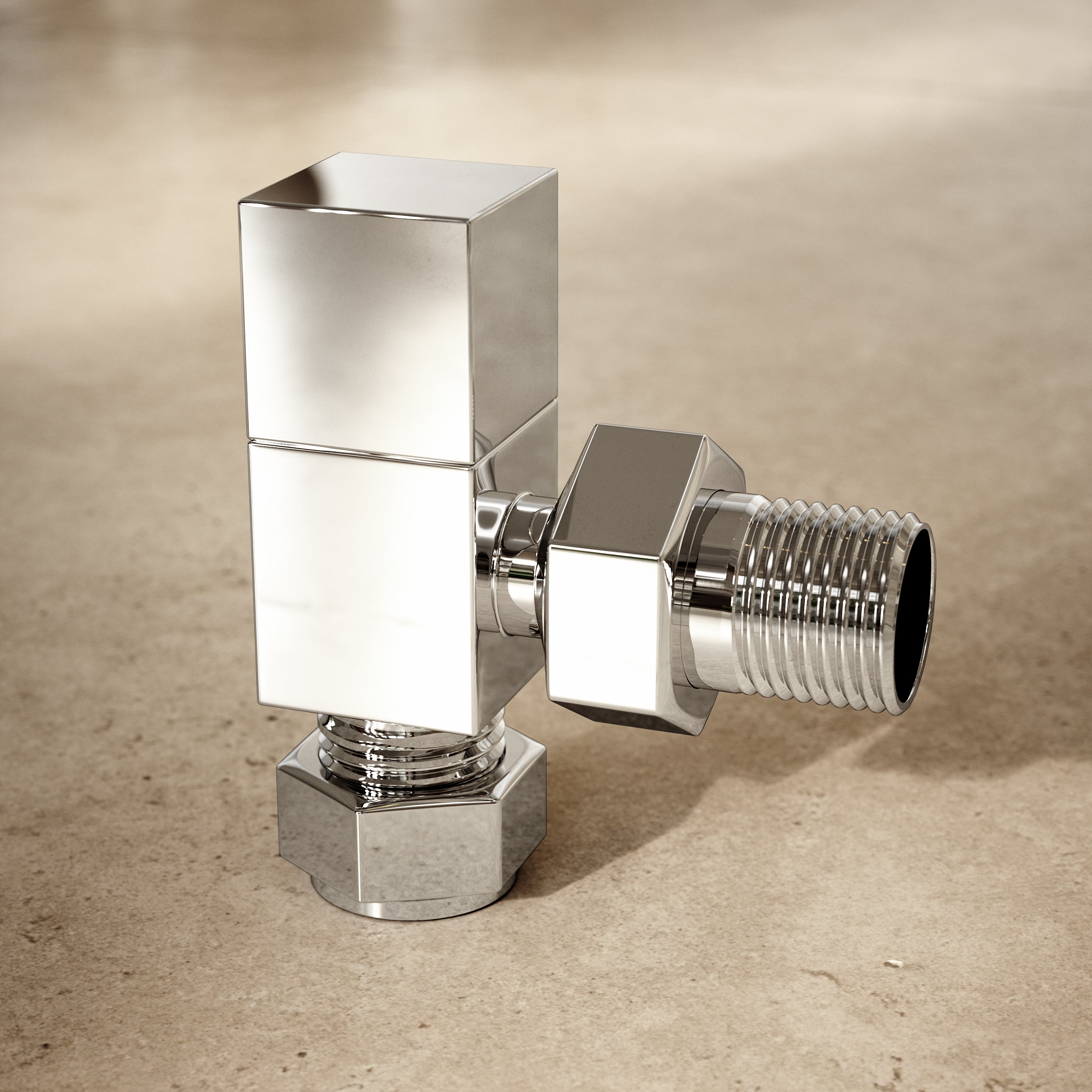 Square Angled Radiator Valves Chrome – Lusso Stone