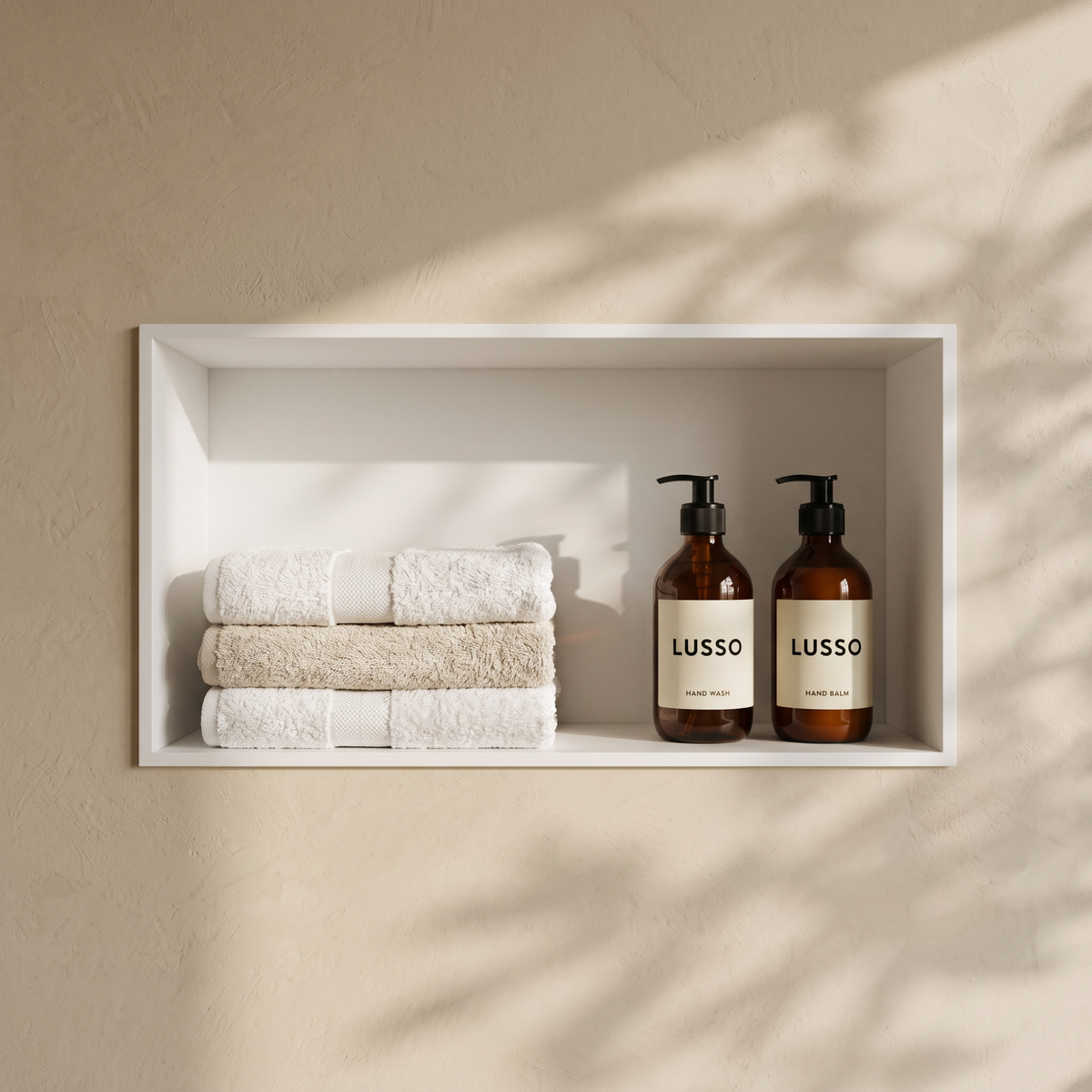 Qube Matte White Stone Square Storage Box 600mm