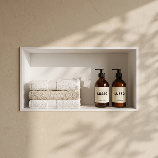 Qube Matte White Stone Square Storage Box 600mm