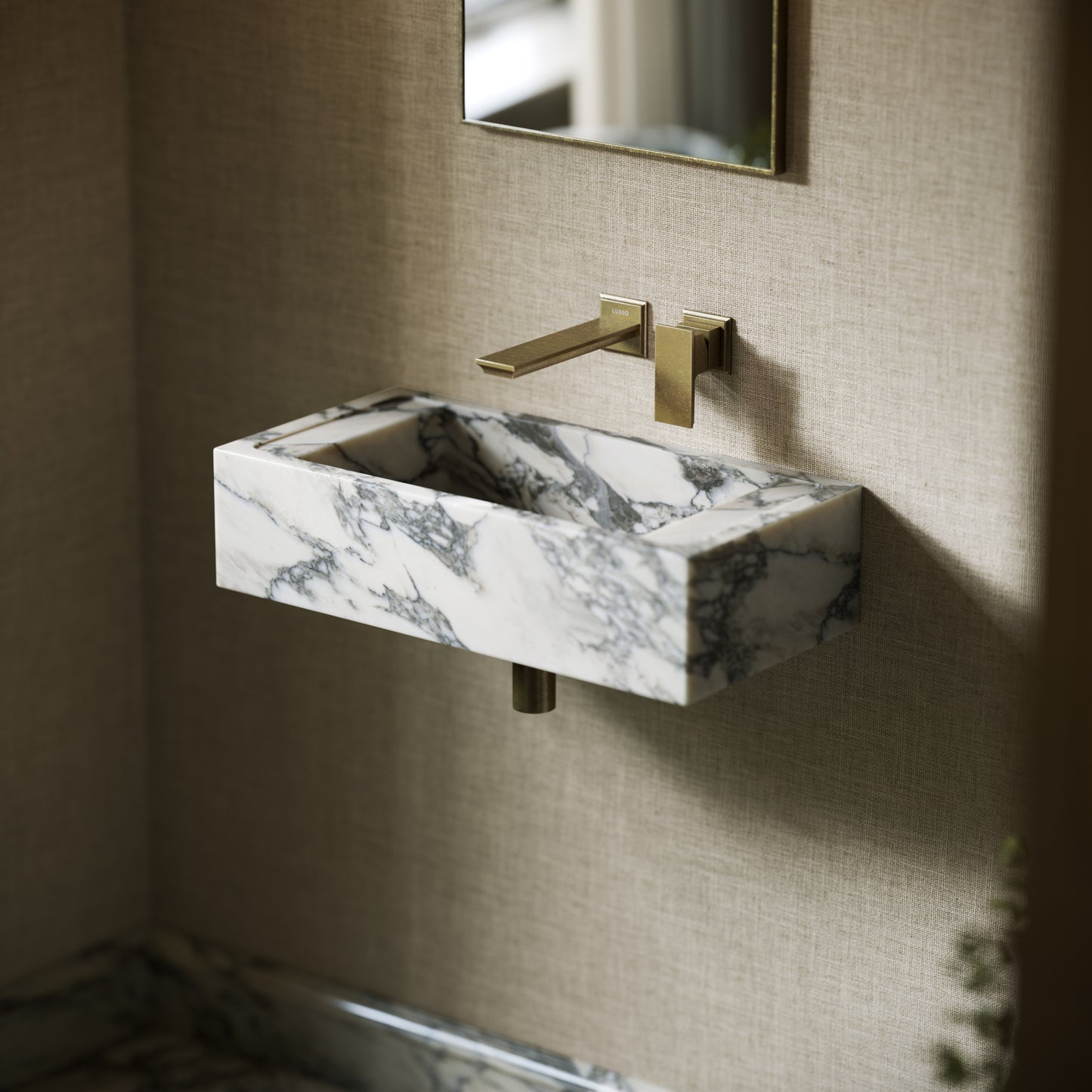 Tassilo Arabescato Marble Wall Hung Basin 600mm
